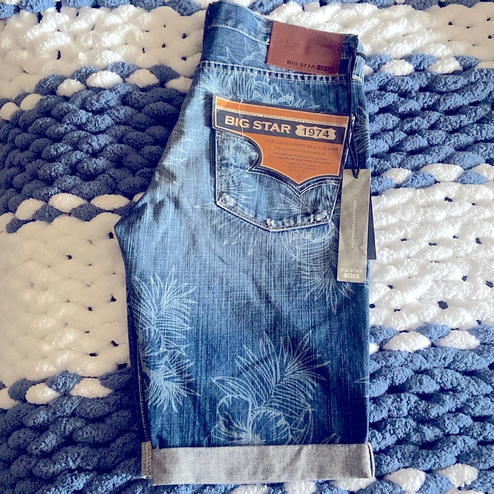 NWT Big Star 1974 Mens Straight Leg Denim Shorts